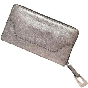 Silver KENNETH COLE Leather Zip Wallet New York Collection, NWT, Datenight GLAM